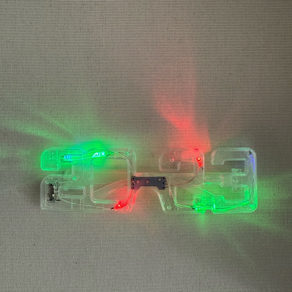 2023 EyeGlasses Lighting Glowing Blinking. Perfect to celebrate a 2023 Birthday